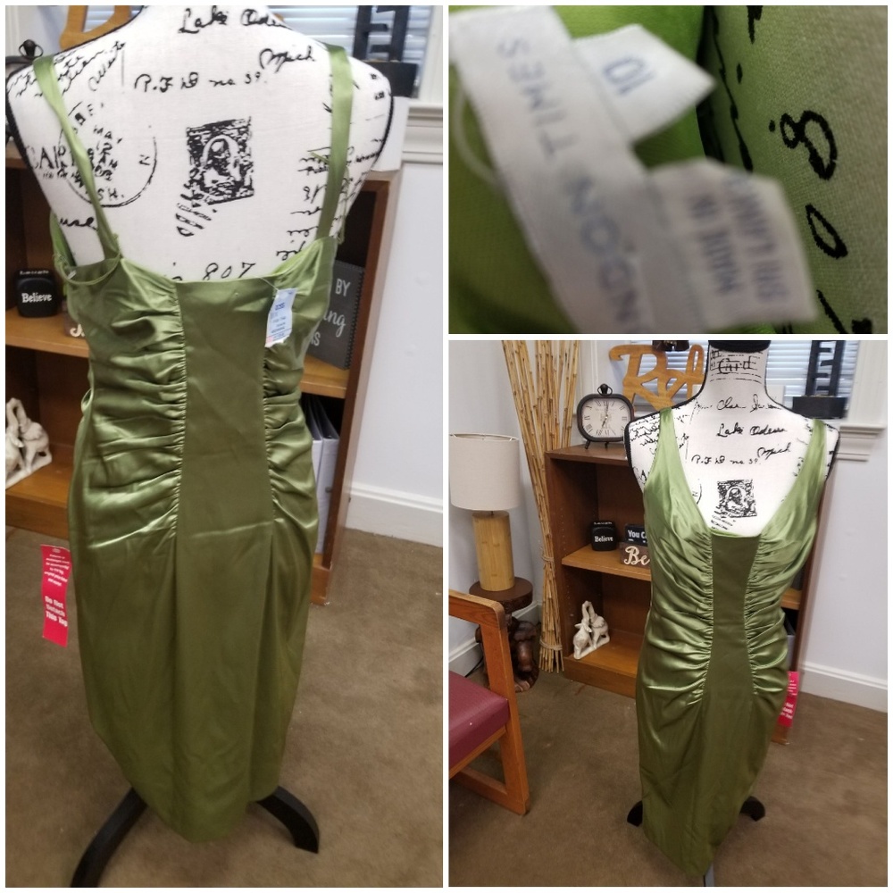 Line Green Cocktail Dress